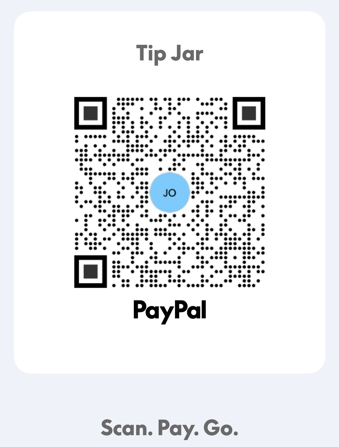 PayPal tip jar QR code